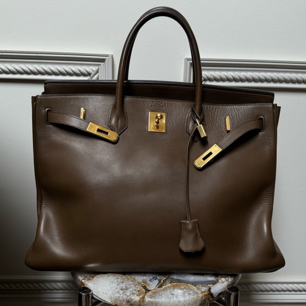 VERT OLIVE BIRKIN 40CM HERMÈS 100% AUTHENTIC/CERTIFIED AUTHENTIC